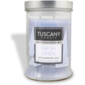 Tuscany Candle Fresh Linen & Amber Scented Candle, 18 oz