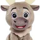 Disney Frozen Talking 6-inch Small Plushie Toy, Sven, Stuffed Animal, Reindeer, Batteries Included, Kids Toys for Ages 3 Up by Just Play