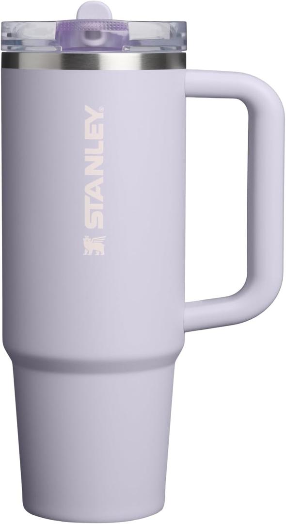 STANLEY Quencher ProTour Flip Straw Tumbler with Leakproof Lid | Built-In Straw & Handle | Cupholder Compatible for Travel | Insulated Stainless Steel Cup | BPA-Free (30 Ounces, Purple Dust)