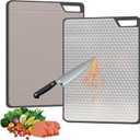 14'10' Stainless Steel Cutting Board, Wheat Straw PP and Stainless Steel, Food-Grade, Easy to Clean