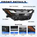 JFN LED Headlight Compatible with 2022-2025 Toyota RAV4 Adventure/Trail/TRD Off-Road/XLE/XLE Premium 2023-2024 RAV4 LE USA Built HeadLamp (Passenger Side (Right))