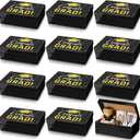 Eersida 12 Pack Graduation Cap Gift Boxes 2026, 14 x 9 x 4 Inch Large Corrugated Keepsake Box Congrats Grad Candy Card Storage High School College Graduation Party Favors Gift for Girls Boy (Black)
