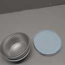 Moonkie Baby Bowls with Suction, Stainless Steel & Silicone Toddler Bowls with Lids, Seamless One-Piece Design Silicone Bowls for Babies 4 Months+, 13oz, BPA-Free, Lead-Free, Dishwasher Safe, 4 Pack