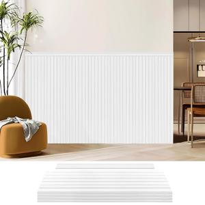 Art3d Wainscoting Wall Panel Kit, 37.8" Tall Beadboard Panels for Walls, Polystyrene Board and Batten Wall Panel Kit, Easy DIY Decorative Trim for Living Room, Kitchen, Bedroom – Covers 31 Sq.Ft