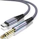 USB C to 1/4" TRS Audio Stereo Cable, 10FT Type C to 6.35mm 1/4 Male Aux Audio Cord Compatible with iPad Pro/iPhone16/15, Pixel 5XL, Samsung Galaxy S22 for Amplifier, Mixer, Home Theater, Speaker ect