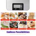 Food Kitchen Scale High-Precision Digital Scale Accurate Weighing for Baking & Cooking Enthusiasts(Shiny Black)