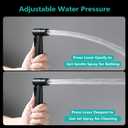 BARROCK Bidet Sprayer for Toilet, Handheld Jet Spray for Existing Toilets with Bidet Hose, Adjustable Water Pressure Muslim Shower, Stainless Steel Cloth Diaper/Feminine Wash Sprayer Matte Black