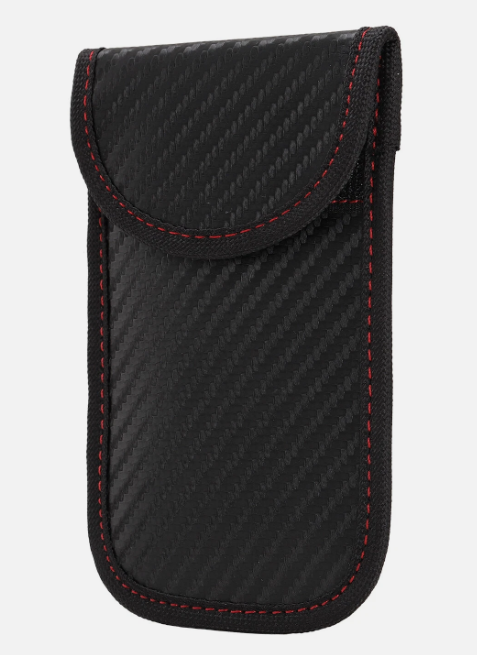 1Pcs Car Key Signal Blocker Pouch, Black Pouch for Car Keys, Keyless Signal Blocking Key Case, RFID Blocker Bag for Car Security