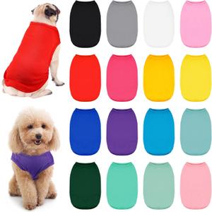 16 Pieces Small Dog Clothes Cute Blank Puppy Shirts Soft Dog Sweatshirts Breathable Outfit for Pet Cats Accessories, 16 Styles(XL)