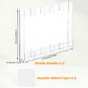 2PCS Straw Holder for Cabinet Door, Acrylic Straws Organizer Transparent Storge Container for Kitchen Counter Cupboard, Straws Storage Dispenser with Double-Sided Tape