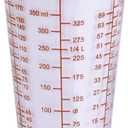 Kolder Mix N Measure Glass, Multi-Purpose Liquid and Dry Measuring Cup, 6 Units of Measurement, Heavy Glass, Red