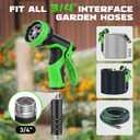 Garden Hose Nozzle with 10 Spray Patterns High Pressure Water Sprayer for Car Washing, Pet Bathing & Lawn Care with Lock Feature & Comfort Grip Fits All 3/4" Standard Hoses Thread