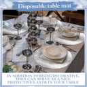 Dispowreath 120 Pieces Silver Paper Placemats 13 Inch Glitter Diamonds Round Disposable Table Mats Decorative Paper Mats for Dining Wedding Birthday Silver Glitter Banquet Party
