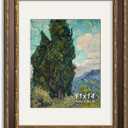 Yaetm 11x14 Vintage Picture Frame, Ornate Antique Bronze 11x14 Frame with Real Glass, 1.4-inch Wide Molding, White Mat for 8x10 Photo - Portrait/Landscape, Wall Mount (Brown/Gold, Single)