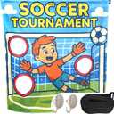Milk & Think Kids Toddler Play Panel, Role Play Toy, Montessori Inspired Play Panel, Quick Door Hang with Suction Cups (Soccer Tournament)