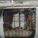 Kate Winter Christmas Decorate Window Backdrop Designed by Emetselch