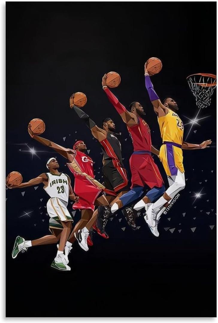 Basketball Wall Art For Boys Bedroom Decor Gift 12X18inch Unframe Canvas Wall Art Posters For Room Aesthetic