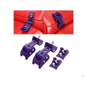 RT-TCZ for Wrangler Hood Latches Catch Kit Compatible with Jeep Wrangler JK JKU 2007-2017 JL JLU 2018-2025 for Gladiator JT 2020-2025 Purple Exterior Accessories 2pcs (3-Holes)