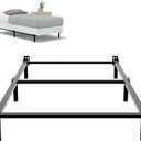 Twin XL Bed Frame 7 Inch Metal Bed Frame for Box Spring and Mattress, Tool-Free Heavy Duty Bedframe Easy Assembly Box Spring Base Black