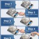 Nicewell Food Scale, 22lb Digital Kitchen Scale Weight Grams and oz for Cooking Baking, 1g/0.1oz Precise Graduation, Stainless Steel and Tempered Glass