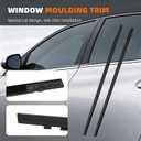 4Pcs Car Outer Door Window Trim Seal for 2016-2021 Honda Civic 4 Door Sedan | Window Weatherstrip Molding Trim Seal Belt, Replaces Part Numbers 72450-TEA-T01, 72410-TEA-T01, 72950-TEA-T01, 72910-TEA-T01