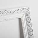 Ornate Canvas Frame for 11x14 Oil Paintings Art Prints, Antique White Frame for Landscape Portrait, Open Back Wood Frame for Home Office Gallery Wall Decor (No Plexiglass & Backing Board)