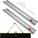 55"*2 Track Saw Guide Rail Compatible with Milwaukee Track Saw With Bag | Replacement for Milwaukee Guide Rail, Perfect Fit for Milwaukee Track Saw and Woodworking Longer Cuts