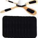 DMUPNICK 10 Pack Ceiling Fan Filters for Blades, Strong Circular Adhesive Carbon Fan Filter for Ceiling Fans, Easy-Stick Universal Fit for Unscented Charcoal Fan Air Purifier Pad
