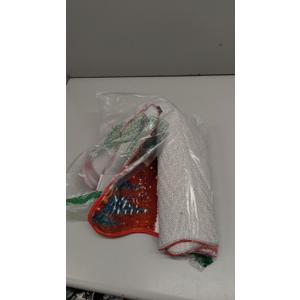 RUGVIGO Indoor Christmas Rugs for Kitchen Bathroom, Scalloped 2x3 Washable Holiday Area Rug for Entrance Bedroom, Soft Non-Slip Small Cute Door Mat, Winter Throw Carpet for Bedside, Red