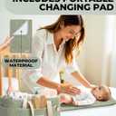 Baby Diaper Caddy Organizer with Portable Changing Mat - Teddy Fleece Diaper Organizer for Changing Table - Basket for Changing Essentials - Baby Essentials Organizer with Removable Dividers