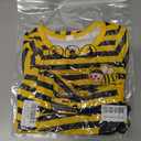 Baby Girl Fall Clothes: Soft Long Sleeve Bow Tie Print Outfits Casual Birthday Party Clothing for 6Months-3T (Yellow)