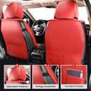 Seat Covers Full Set,Leather Seat Cover Car Seat Protector Wine Red