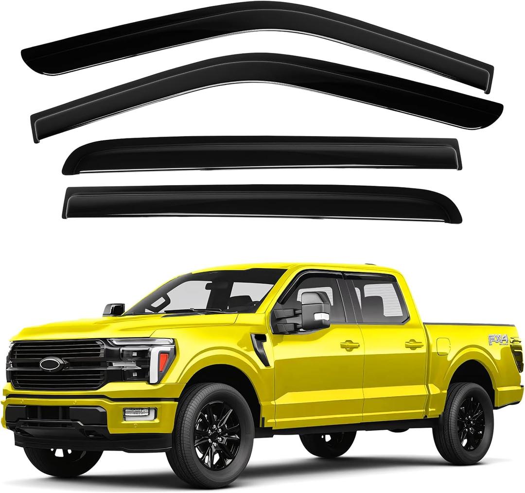 Rain Guards for Ford F150 SuperCrew 2016-2023, 2017-2024 F250/F350/F450 Super Duty CrewCab
