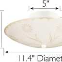 Design House 501619 Traditional 2-Light Indoor Semi-Flush Ceiling Mount Dimmable Frosted Glass for Bedroom Hallway Kitchen Dining Room, White