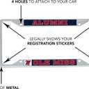 Desert Cactus University of Mississippi Rebels Ole Miss U of M Metal License Plate Frame for Front or Back of Car Officially Licensed (Alumni)