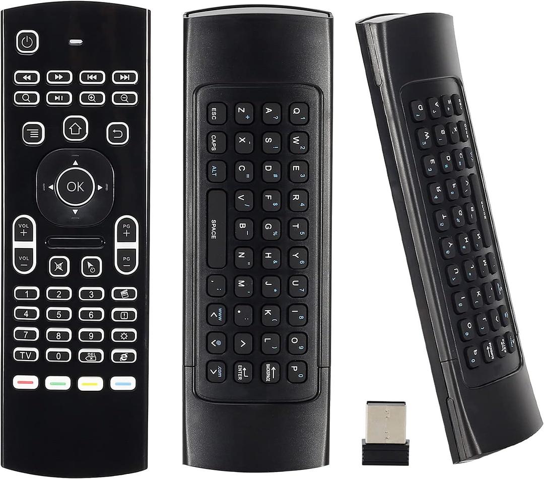 Air Mouse 2.4GB Mini Wireless Keyboard Backlight Remote Multifunctional W Infrared Learning Air Control for Android Smart TV Box, 3-Gyro and 3-Gsensor, G Box HTPC Mini PC, PS3/4 Xbox 360