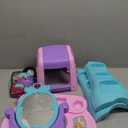 Lehoo Castle Kids Vanity Table and Chair Set with Mirror Light Music, Toddler Girls Makeup Table with Stool  Hair Dryer, Pretend Play Princess Dress Up Vanity Set, Birthday Gifts for 3 Year Old Girl (Pink)