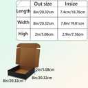 8x8x2 Black Shipping Boxes Set of 20, Corrugated Cardboard Mailers for Product Packaging & Mailing, Recyclable Small Business Shipping Supplies, Gift Boxes for Holiday Birthday Wedding Favors