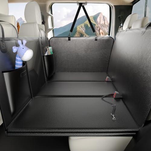 Btefd XL Truck Back Seat Extender for Dogs, Upgraded Anti-Scratch PU Leather, Dog Car Seat Cover for Back Seat with Hard Bottom, Pet Seat Covers for Trucks, Waterproof Dog Hammock for Crew Cab Truck