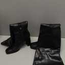 DREAM PAIRS Women's Tall Over the Knee Boots Thigh High Fall Block Chunky Heeled Knee High Long Boots with Fashion Square Toe and Side Zipper (9, Black)