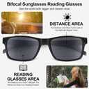 LADEESSE 3 Pack Bifocal Reading Sunglasses For Men/Women - Fashion UV400 Sunglasses With Readers Built In Sun Outdoor Protection1.75