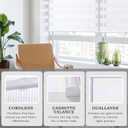 AOSKY Zebra Blinds for Windows Cordless Roller Shades for Home Free-Stop Windows Shades Dual Layer Light Control for Day and Night Easy to Install (40" W X 72" H, White)