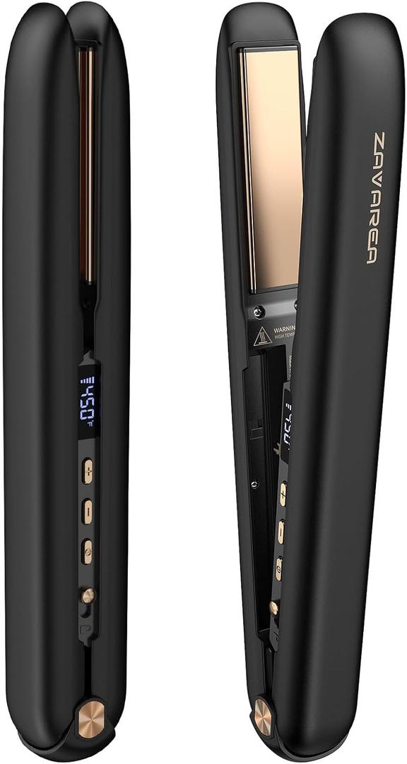 Cordless Hair Straightener, Rechargeable Flat Iron Hair Straightener with 60 Mins Runtime, Cordless Flat Iron for Women Travel, Portable Full-Size Straightening Iron Wireless Straightener for Hair