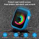 Sieral 24 Pcs Smart Watch Screen Protector Watch Bumper Case Hard Pc Case with Tempered Glass Screen Protective Cover Compatible with Iwatch for Men Women, Assorted Colors (38mm)