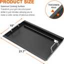 DELSbbq Full-Size Griddle Insert for Weber Old Spirit 200 with Side Control | for Spirit S/E 200 & 210 with Side Panel, for Spirit 500 & Genesis Silver A Grills, for Weber 7521 7522 7523 65904 65905
