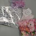 35 Pcs Graduation Cap Decorations Kits DIY Pink Faux Flower Heads 3D Butterfly Bow Ornament Adhesive Rhinestones Glitter Alphabet Letter Number Sticker for Grad Cap Topper Graduation Party DIY Crafts