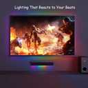 2.1 Channel RGB Gaming Soundbar Speaker with Subwoofer for TV and PC | Bluetooth Sound Bar with Dynamic LED Lights Sync to Music & Games HDMI ARC/Optical/AUX/USB