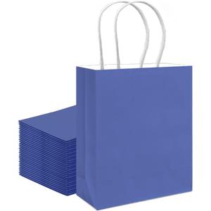 qiqee 30PCS Medium Gift Bag with Handles Bulk 11"x5"x8" Gift Bags Purple Blue Bags Multiple Uses (Medium Size)