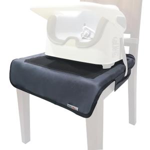 JOOLIO B&S Extra Large Booster Chair Protector Cover,Dining High Chair Seat Cover Protect Booster Chair Cover,Non-Slip Bark Grain Backing, Waterproof,Oil-Proof and Stain-Proof,Easy to Wipe Clean Gray