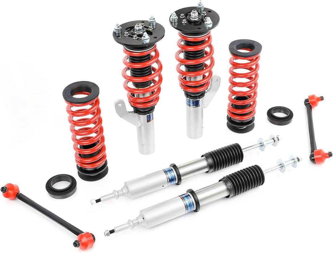 FAPO Adjustable Height Coilover Suspension Strut Lowering Kit, Mono-Tube Compatible with BMW E90 E91 E92 E93 3 Series RWD 2006-2013 Shock. One item is missing from each pair. Not a complete set.